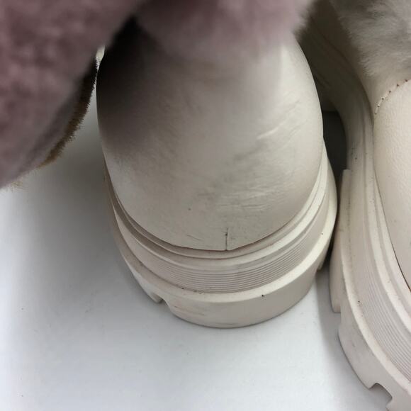 Free People Happy Thoughts Genuine Shearling Knee High Boots Size 38.5 US 8.5 - Picture 4 of 10